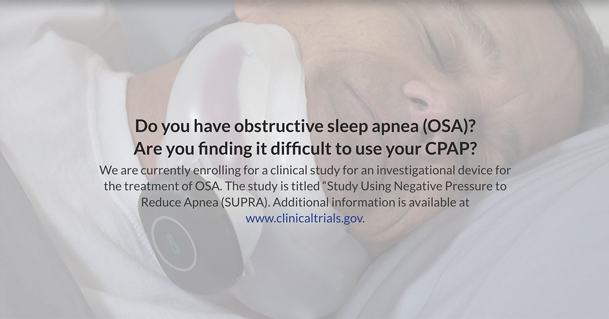 New Sleep Apnea Treatment Trial Sommetrics